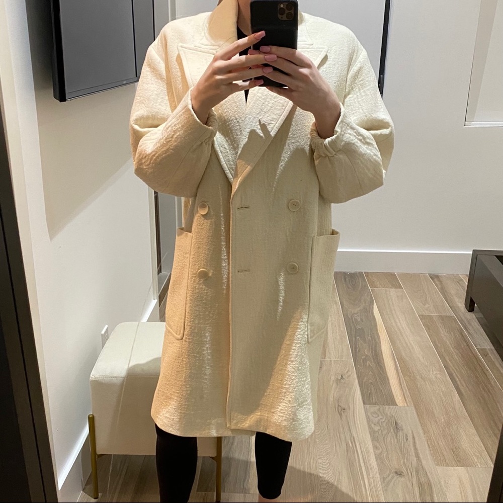 Zara coat color cream